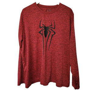 Spider Man2 TShirt Long Sleeve Sz 2X Red Casual Athleisure Activewear Loungewear